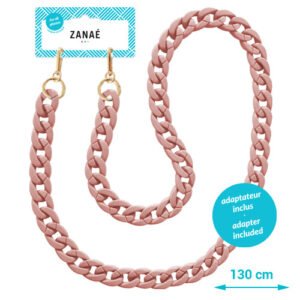 Chaine-bijou Mate blush (gros maillons) L