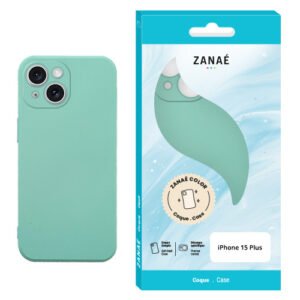 Coque Zanae Color pour iPhone 15 Plus, Menthe