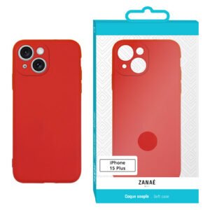 Coque Zanae Color pour iPhone 15 Plus, Rouge