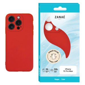 Coque Zanae Color pour iPhone 15 Pro Max, Rouge