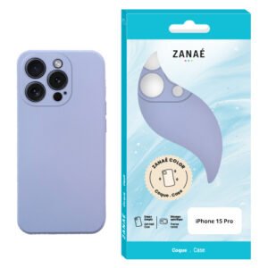 Coque Zanae Color pour iPhone 15 Pro, Lilas
