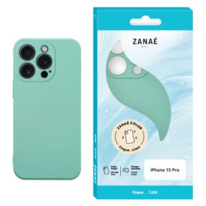 Coque Zanae Color pour iPhone 15 Pro, Menthe