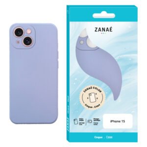 Coque Zanae Color pour iPhone 15, Lilas