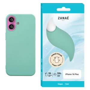 Coque Zanae Color pour iPhone 16 Plus, Vert menthe