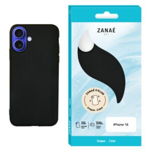 Coque Zanae Color pour iPhone 16, Noir