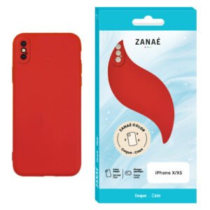 Coque Zanae Color pour iPhone X / XS, Rouge