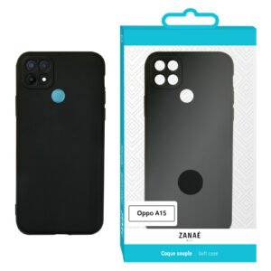 Coque Zanae Color pour Oppo A15, Noir