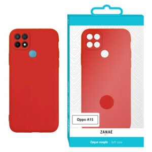 Coque Zanae Color pour Oppo A15, Rouge