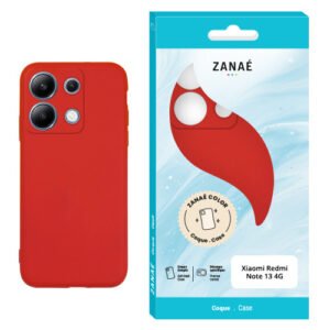 Coque Zanae Color pour Redmi Note 13 4G, Rouge