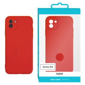 Coque Zanae Color pour Samsung Galaxy A03, Rouge