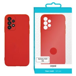 Coque Zanae Color pour Samsung Galaxy A33 5G, Rouge