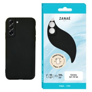 Coque Zanae Color pour Samsung Galaxy S21 FE 5G, Noir