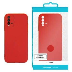 Coque Zanae Color pour Xiaomi Redmi 9T, Rouge