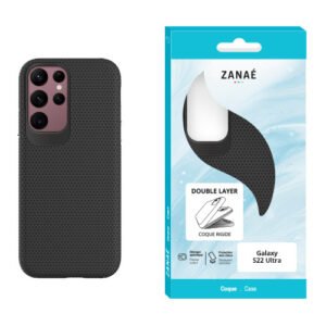 Coques Double Layer pour Samsung Galaxy S22 Ultra, Noir