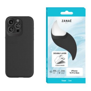 Double Layer pour iPhone 16 Pro Max, Noir