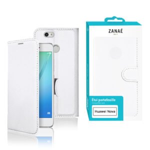 Etui portefeuille pour Huawei Nova, Blanc