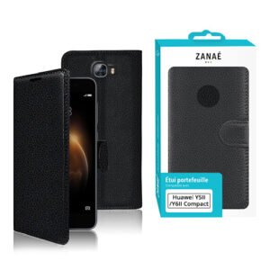 Etui portefeuille pour Huawei Y5 II / Y6 II Compact, Noir