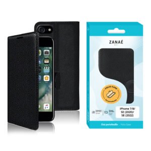 Etui portefeuille pour iPhone 7 / 8 / SE (2020) / SE (2022), Noir