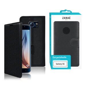 Etui portefeuille pour Samsung Galaxy S6, Noir