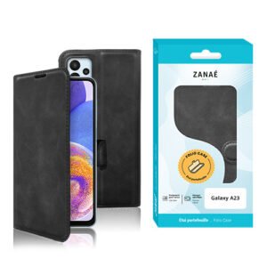 Etui Portefeuille Zanae Columbia pour Galaxy A23, Noir