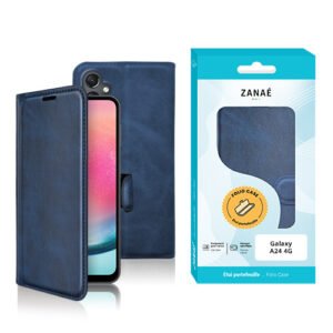Etui Portefeuille Zanae Columbia pour Galaxy A24 4G, Marine