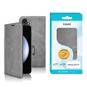 Etui Portefeuille Zanae Columbia pour Galaxy S23 FE, Gris