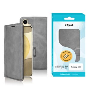 Etui Portefeuille Zanae Columbia pour Galaxy S24, Gris