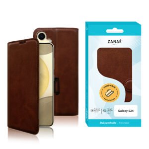 Etui Portefeuille Zanae Columbia pour Galaxy S24, Marron