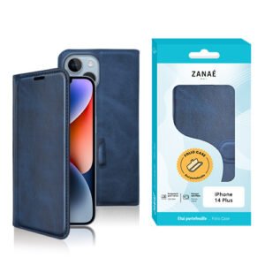 Etui Portefeuille Zanae Columbia pour iPhone 14 Plus, Marine