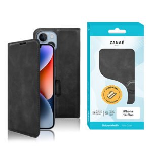 Etui Portefeuille Zanae Columbia pour iPhone 14 Plus, Noir