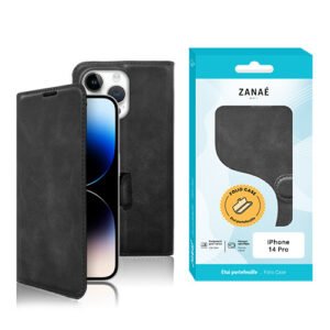 Etui Portefeuille Zanae Columbia pour iPhone 14 Pro, Noir