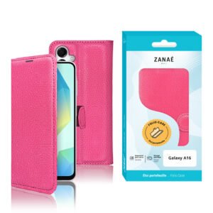 Etui Portefeuille Zanae pour Galaxy A16, Fushia