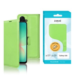 Etui Portefeuille Zanae pour Galaxy A26, Vert