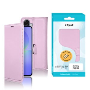 Etui Portefeuille Zanae pour Galaxy A36/56, Rose