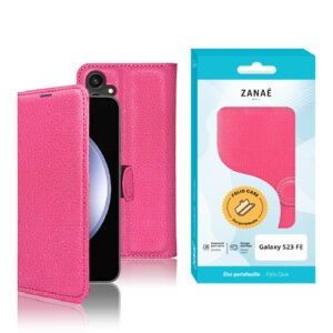 Etui Portefeuille Zanae pour Galaxy S23 FE, Fushia