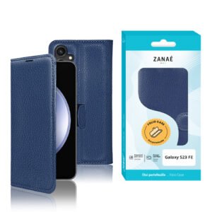 Etui Portefeuille Zanae pour Galaxy S23 FE, Marine