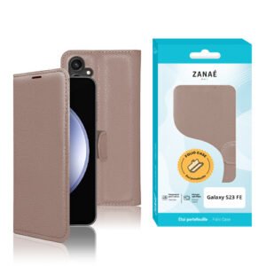 Etui Portefeuille Zanae pour Galaxy S23 FE, Taupe
