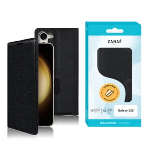 Etui Portefeuille Zanae pour Galaxy S23, Noir