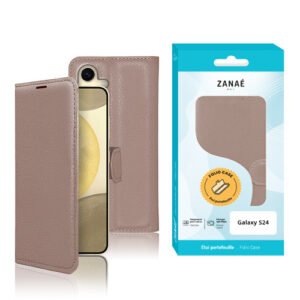 Etui Portefeuille Zanae pour Galaxy S24, Taupe