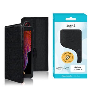 Etui Portefeuille Zanae pour Galaxy Xcover 5, Noir