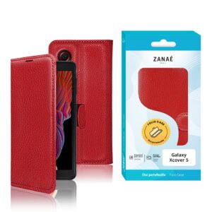 Etui Portefeuille Zanae pour Galaxy Xcover 5, Rouge