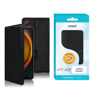 Etui Portefeuille Zanae pour Galaxy Xcover7, Noir