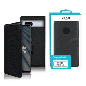 Etui Portefeuille Zanae pour Google Pixel 7a, Noir