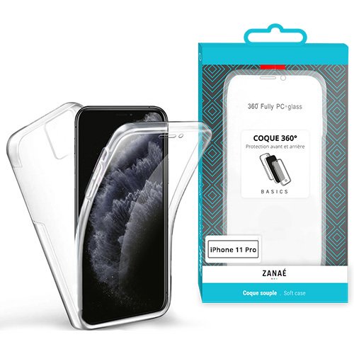 Coque 360 pour iPhone 11 Pro, Transparent