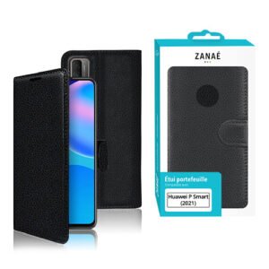 Etui Portefeuille Zanae pour Huawei P Smart (2021), Noir