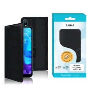 Etui Portefeuille Zanae pour Huawei Y5 (2019) / Honor 8S, Noir