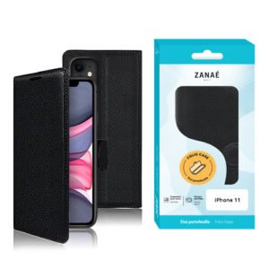 Etui Portefeuille Zanae pour iPhone 11, Noir