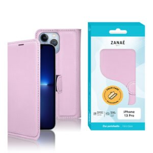 Etui Portefeuille Zanae pour iPhone 13 Pro, Rose
