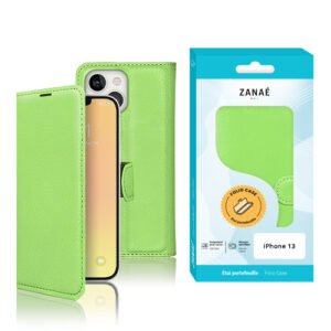 Etui Portefeuille Zanae pour iPhone 13, Vert