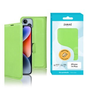 Etui Portefeuille Zanae pour iPhone 14 Plus, Vert